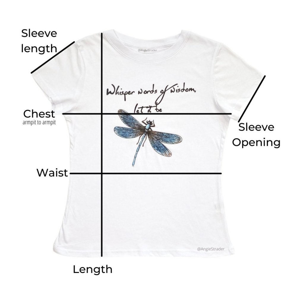Dragonfly Whisper Words of Wisdom Let it Be Heather Cotton T-shirt NEW - Picture 3 of 7